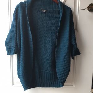 Blue cocoon cardigan